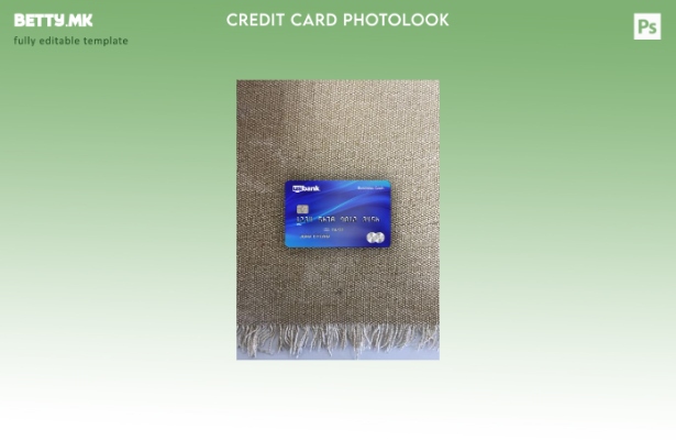 модерен стил на USA Bank Mastercard шаблон за картички photolook преден шаблон